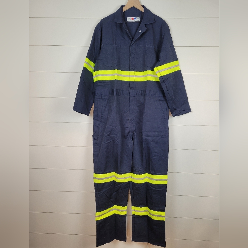 G&K Team Work Navy Coveralls, Work Jumpsuit, Size 46 RG